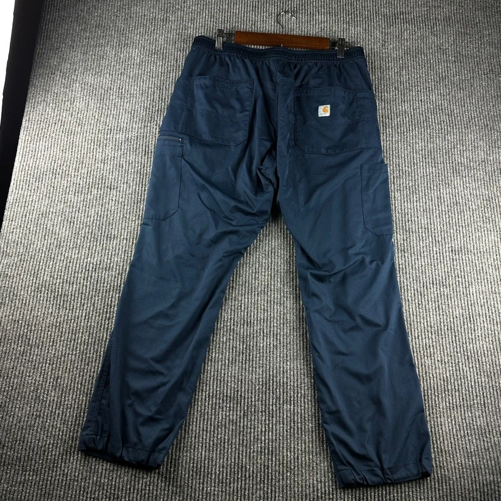 Carhartt Force Modern Fit Scrub Set Navy Blue V-Neck Top Cargo Pants Womens M/L